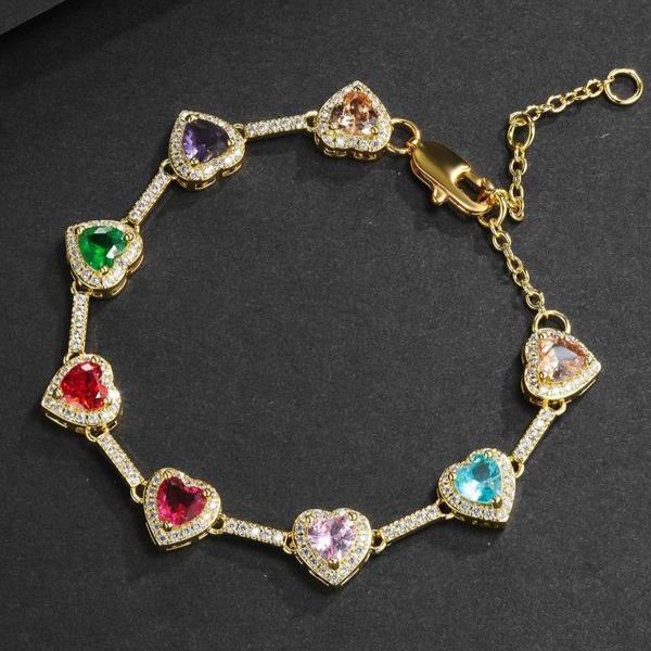 Heart Shaped Gem Bracelet